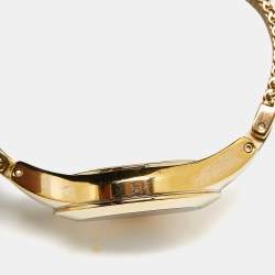Pre Owned Emporio Armani Champagne Gold Tone Stainless Steel Classic AR7363 Women's Wristwatch 26 mm