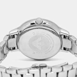 Pre Owned ساعة يد نسائية امبريو ارماني AR11484 ستانلس ستيل صدف 32 مم