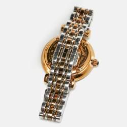 Pre Owned Emporio Armani AR1725 Vignette Grey Two-Tone Stainless Steel Women's Wristwatch 32 mm