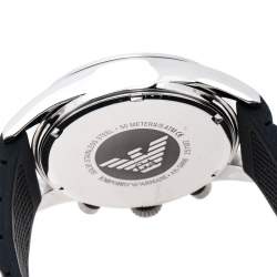 Pre Owned Emporio Armani Black Stainless Steel AR5866 Chronograph Men's Wristwatch 43 mm