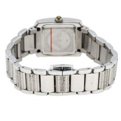 Pre Owned Emporio Armani Peach Stainless Steel AR5710 Women's Wristwatch 23 mm