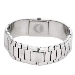 Pre Owned Emporio Armani White Mother Of Pearl Stainless Steel AR5745 Women's Wristwatch 18 mm