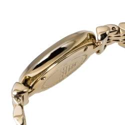 Pre Owned Emporio Armani Silver Yellow Gold Tone Stainless Steel Classic AR1877 Women's Wristwatch 32 mm