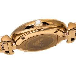Pre Owned Emporio Armani Mother Of Pearl Rose Gold Tone Stainless Steel Classic AR1909 Women's Wristwatch 32 mm