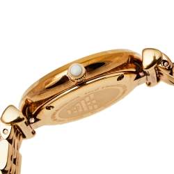 Pre Owned Emporio Armani Mother Of Pearl Gold Plated Stainless Steel Classic AR1909 Women's Wristwatch 32 mm