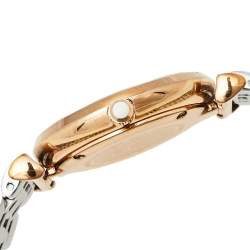 Pre Owned Emporio Armani Grey Two-Tone Stainless Steel Classic AR1840 Women's Wristwatch 32 mm