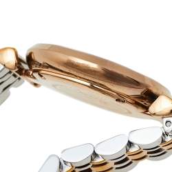 Pre Owned Emporio Armani Grey Two-Tone Stainless Steel Classic AR1840 Women's Wristwatch 32 mm