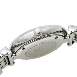 Pre Owned Emporio Armani Mother Of Pearl Two-Tone Stainless Steel Retro AR1987 Women's Wristwatch 32 mm