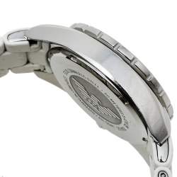 Pre Owned Emporio Armani White Stainless Steel Rubber Sportivo AR5941 Women's Wristwatch 35 mm