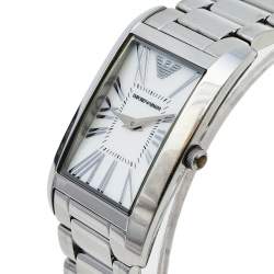 Pre Owned Emporio Armani Mother Of Pearl Stainless Steel Classic AR2037 Women's Wristwatch 24.50 mm