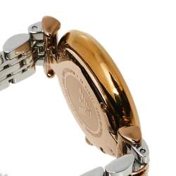 Pre Owned Emporio Armani Grey Two-Tone Stainless Steel AR1840 Women's Wristwatch 32 mm