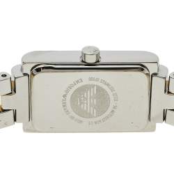 Pre Owned Emporio Armani Blue Mother Of Pearl Stainless Steel AR3109 Women's Wristwatch 16 mm
