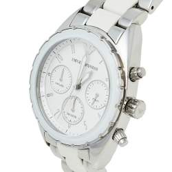 Emporio Armani White Stainless Steel Sportivo Chrono AR5940 Women's Wristwatch 38 mm