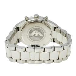 Emporio Armani White Stainless Steel Sportivo Chrono AR5940 Women's Wristwatch 38 mm