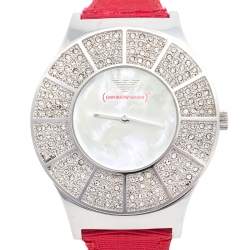 Pre Owned Emporio Armani Mother of Pearl Stainless Steel AR5754 Women's Wristwatch 38 mm