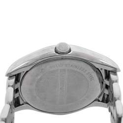 Pre Owned Emporio Armani Black Stainless Steel Classic AR1710 Women's Wristwatch 38 mm