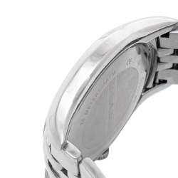 Pre Owned Emporio Armani Black Stainless Steel Classic AR1710 Women's Wristwatch 38 mm