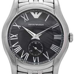 Pre Owned Emporio Armani Black Stainless Steel Classic AR1710 Women's Wristwatch 38 mm