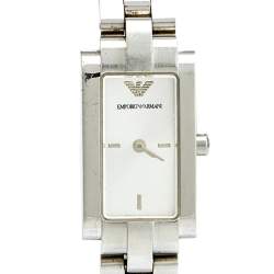 Pre Owned Emporio Armani Silver Stainless Steel AR5433 Women's Wristwatch 16 mm