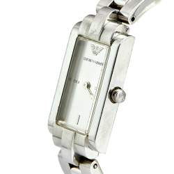 Pre Owned Emporio Armani Silver Stainless Steel AR5433 Women's Wristwatch 16 mm