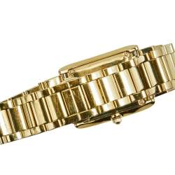 Pre Owned Emporio Armani Mother of Pearl Yellow Gold Plated Stainless Steel AR2052 Women's Wristwatch 27 mm
