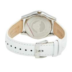Pre Owned Emporio Armani Mother of Pearl Stainless Steel Leather AR1669 Women's Wristwatch 35 mm