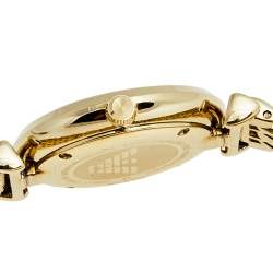 Pre Owned Emporio Armani Mother of Pearl Yellow Gold Plated Stainless Steel AR1907 Women's Wristwatch 32 mm