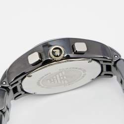 Pre Owned Emporio Armani Black Ceramic Stainless Steel AR1401 Women's Wristwatch 38 mm