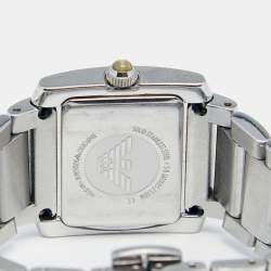Pre Owned Emporio Armani Champagne Stainless Steel AR5709 Women's Wristwatch 27 mm