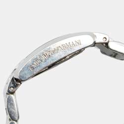 Pre Owned Emporio Armani Champagne Stainless Steel AR5709 Women's Wristwatch 27 mm