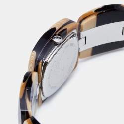 Pre Owned Emporio Armani Champagne Acrylic Stainless Steel Donna AR1305 Women's Wristwatch 27 mm