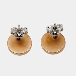 Pre Owned Emporio Armani Mother of Pearl Two Tone Stainless Steel AR80019 Women's Wristwatch 32 mm & Earrings Set