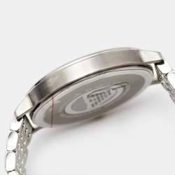 Pre Owned Emporio Armani Mother of Pearl Two Tone Stainless Steel AR80019 Women's Wristwatch 32 mm & Earrings Set