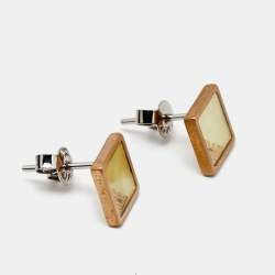 Pre Owned Emporio Armani Mother of Pearl Two Tone Stainless Steel AR80019 Women's Wristwatch 32 mm & Earrings Set