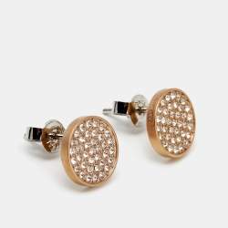 Pre Owned Emporio Armani Mother of Pearl Two Tone Stainless Steel AR80019 Women's Wristwatch 32 mm & Earrings Set