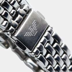Pre Owned Emporio Armani Black Stainless Steel AR-0116 Women's Wristwatch 21 mm