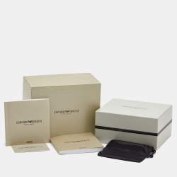 Pre Owned Emporio Armani Champagne Gold Plated Stainless Steel Alligator Classic ARS2004 Unisex Wristwatch 36 mm 