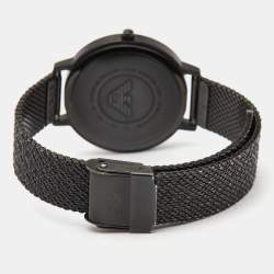 Pre Owned Emporio Armani Black PVD Coated Stainless Steel AR11252 Women's Wristwatch 32 mm