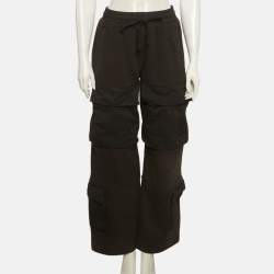 Pre Owned Entire Studio Black Jersey Utility Track Pants S