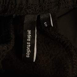 Pre Owned Entire Studio Black Jersey Utility Track Pants S