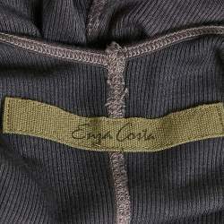 Pre Owned فستان إنزا كوستا رمادي تريكو رقبة دائرية ماكسي صغير