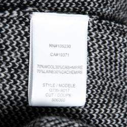 Equipment Femme Black and Ivory Cashmere Wool Jacquard Sullivan Cardigan M