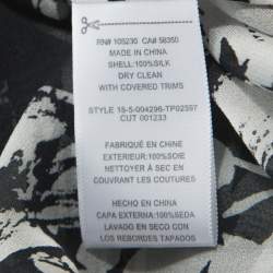 Equipment Grey Printed Silk Cleone Shirt M