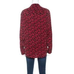 مملوكة مسبقًا قميص اكويبمينتت طباعة قلب أحمر وأسود M