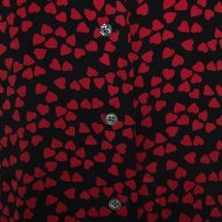 مملوكة مسبقًا قميص اكويبمينتت طباعة قلب أحمر وأسود M