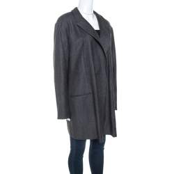Equipment Charcoal Grey Wool Oversized Blazer S