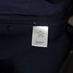 Pre Owned بنطلون إيردم صوف أزرق كحلي وأخضر كتل لونية قصة مستقيمة S