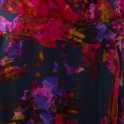 Erdem Multicolor Floral Printed Silk Belted Dress M