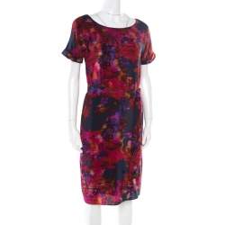 Erdem Multicolor Floral Printed Silk Belted Dress M