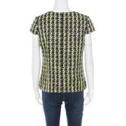 Erdem Multicolor Cap Sleeve Amanie Tweed Top M